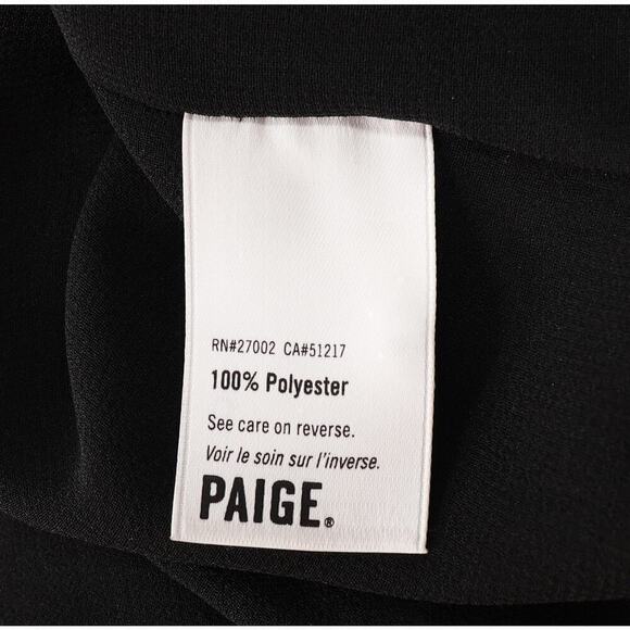 Paige Chiffon Blouse Womens Medium Black Metallic Spot Wimsigoth Corporate Goth - Picture 9 of 16